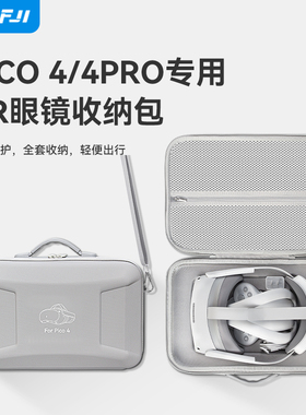 XFJI适用PICO 4 Ultra收纳包pico4pro一体机便携盒VR智能眼镜保护配件包pico neo4硬壳单肩斜挎包防摔防水袋