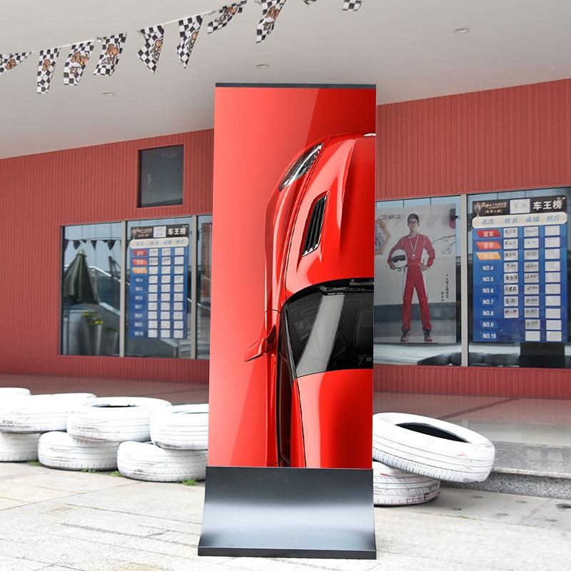 不锈钢立牌玻指示牌商场水牌展示架 璃式AH8K0*180广告双面牌落立