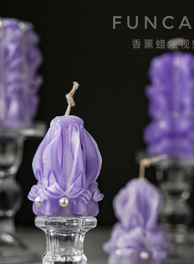 新小艾家雕刻蜡烛6角形模具大中z小号 亚克力PC蜡烛模具DIY香薰