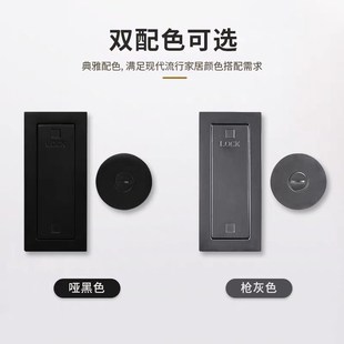 新外挂式移门锁隐藏推拉门锁谷仓移门室I内幽灵门锁中门内嵌口袋
