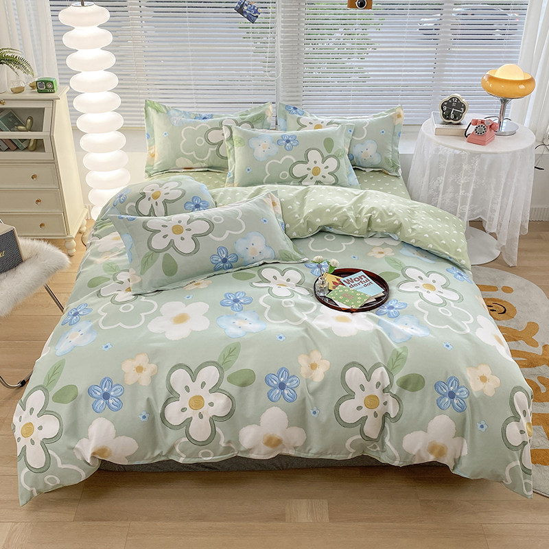 新春夏季磨毛四h件套用纯色水洗棉床单被套亲肤斜纹2m学生宿舍三,床上用品,婚庆床品套件,淘宝优惠券,粉丝福利购,淘宝优惠卷