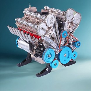 新土星文化引擎模型全金属组件可以移动迷你汽车引擎玩W具V8四缸