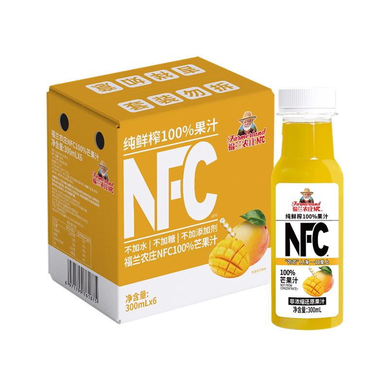 福兰农庄100%NFC纯鲜榨果汁葡萄汁橙汁苹果汁300ml*10饮料果蔬汁