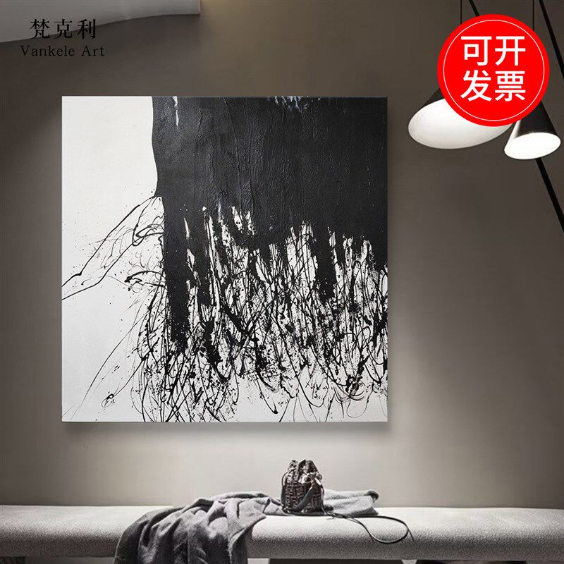 极速手绘单幅无边框 玄关客厅沙发大尺寸纯手O绘油画 餐厅抽象画