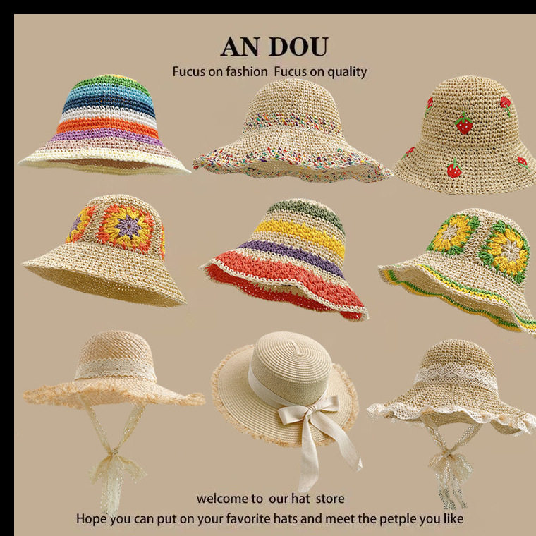 春天帽子女可折叠编织草帽渔夫帽2025新款夏季防晒遮阳帽出游沙滩,服饰配件/皮带/帽子/围巾,防晒帽,淘宝优惠券,粉丝福利购,淘宝优惠卷