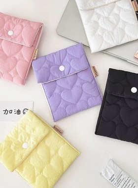 46271 绗缝夹棉卫生包收纳袋迷你随身便携式生理期卫生巾月事小包