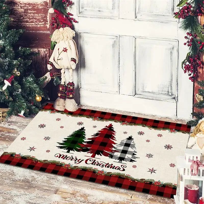 Christmas Decoration Floor Mat Entrance Door Bedroom Bath To