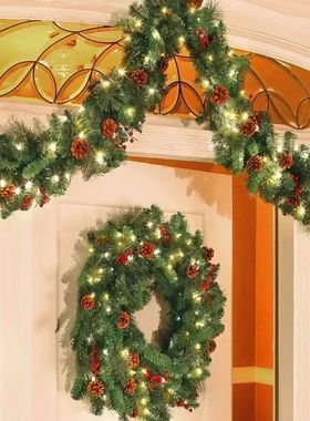Christmas Garlands Christmas Wreaths with Pinecones Red Berr