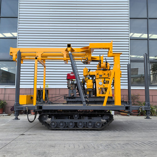 230米家用打井机农村田野灌溉井钻井设备履带式 地质勘探钻机