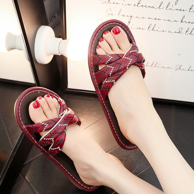 真皮凉拖鞋女家用夏季欧式居家室内防滑牛皮防臭透气家居拖鞋男