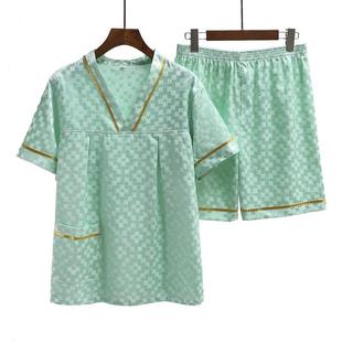 纯棉套装 汗蒸服女款 情侣浴衣全棉桑拿服男按摩艾灸浴服汗蒸衣服