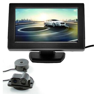 2 in 1 Black Widen Viewing Angle TFT Car Rearview Camera Vid