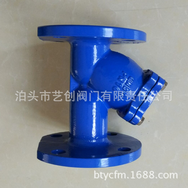 法兰式 DN80Y型过滤p器CL41H输送介质管道用水 球墨铸铁过滤器机