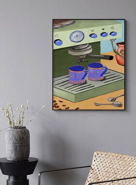 Coffee Life卧室宿舍书房客厅墙面家居装饰U画奶茶店烘焙餐厅