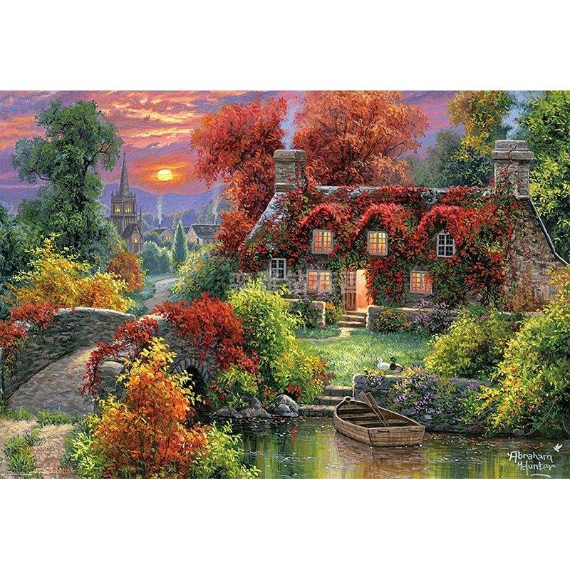 新款DIY方钻满钻钻石画梦幻家园黄昏日落手工R贴钻印花十字绣带钻,居家布艺,钻石绣,淘宝优惠券,粉丝福利购,淘宝优惠卷