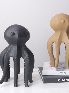 章鱼树脂摆件家居饰品客厅酒柜装饰品八爪鱼办公室样Y板间轻奢小