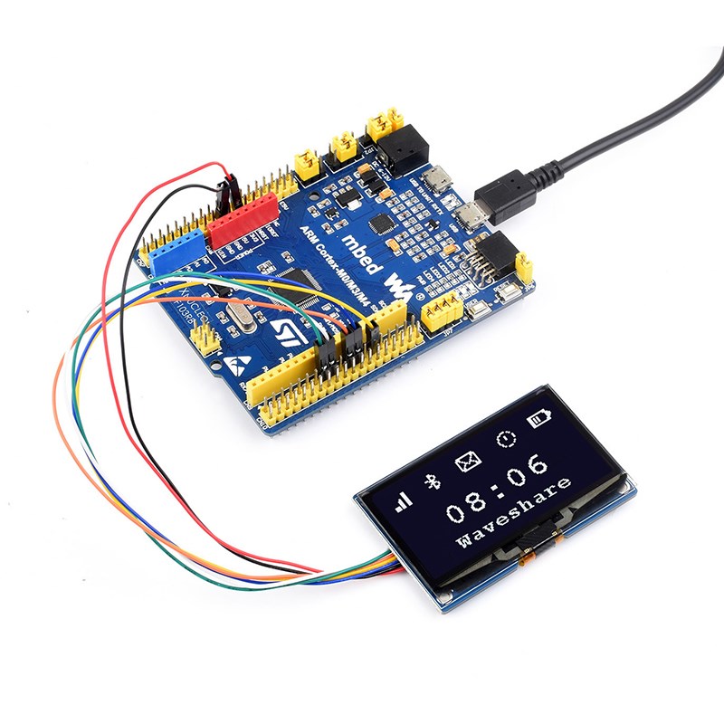 树莓派2.42寸OLED模块12864分辨E率SPI/I2C通信 黑白/黄色显示