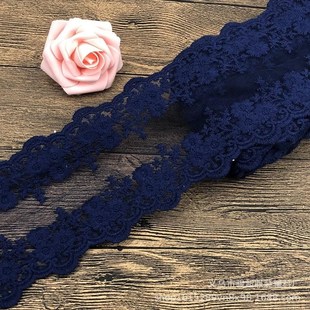 全棉刺绣网纱蕾丝花边线u水溶花边diy蝴蝶结头饰材料辅料