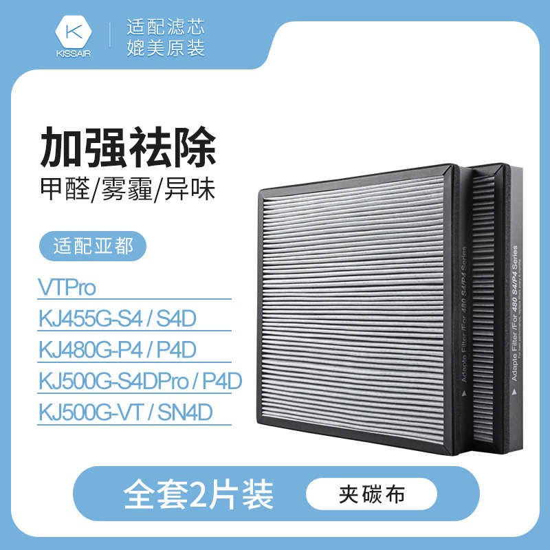 -双面sn4d空气i滤亚过滤网芯p3dkj350g侠s3d-净化器kj500g适配/都