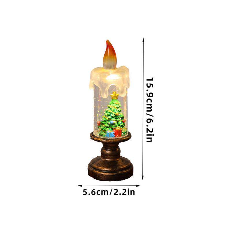 LED Snow Globe Candle Lamp: Flameless Glitter Swirl - Product image 5