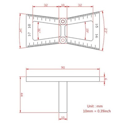 Dovetail Rule Marker Hand Cut Wood Joints Gauge ScrWiber wit