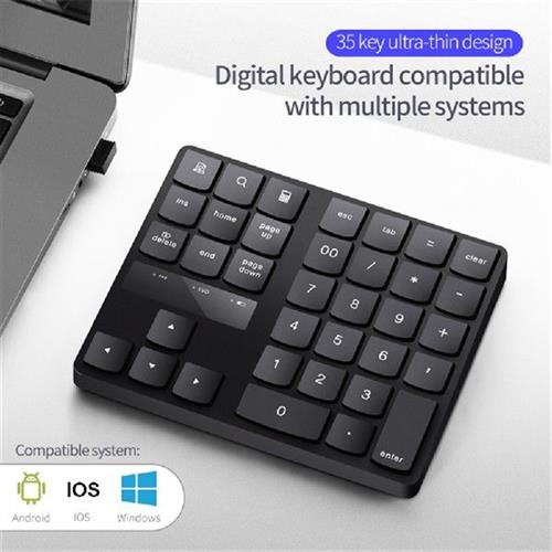 新品24GHz fNumeric Keypad for Accounting Teller 35 Keys