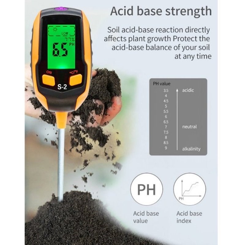 Soil Moisture Meter 5-in-1 Syoil Tester Soil PH Meter Digita