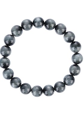 翡翠冰乌鸡珠链手链水墨风黑白灰色天G然缅甸A货玉手串女款圆项链