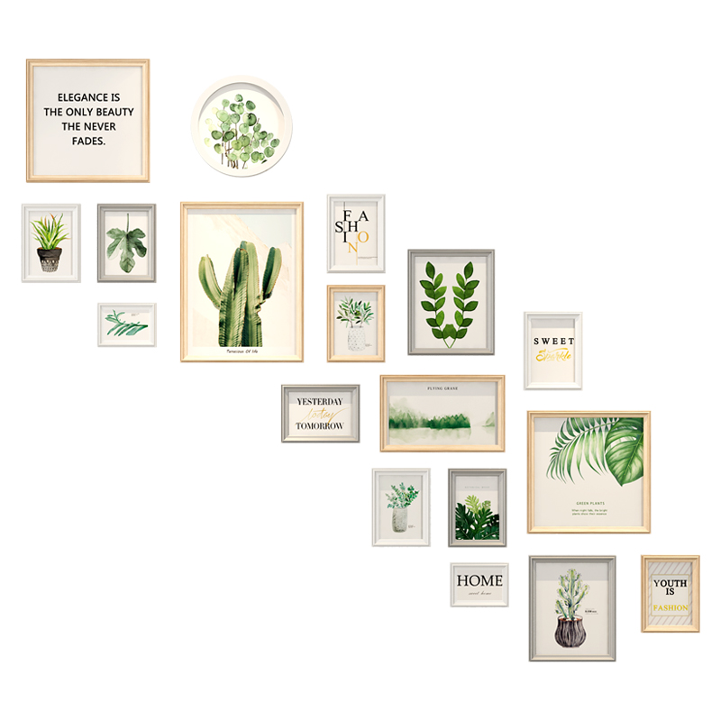 楼梯照片墙装饰欧式走廊墙壁x上免打孔相框墙北欧墙Y面挂墙创意组