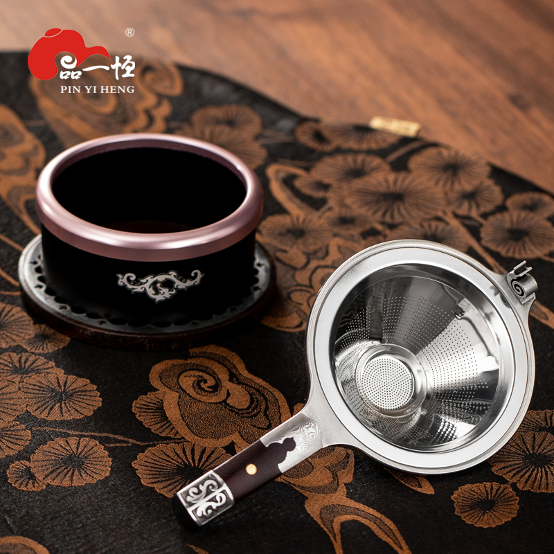 大马士革钢创意茶漏304不锈钢过滤网茶叶滤茶器网架茶Z隔茶具配件