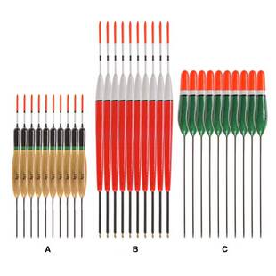 极速New 10Pcslot Fishing Floats Wood BalsaN Shallow Water Ic