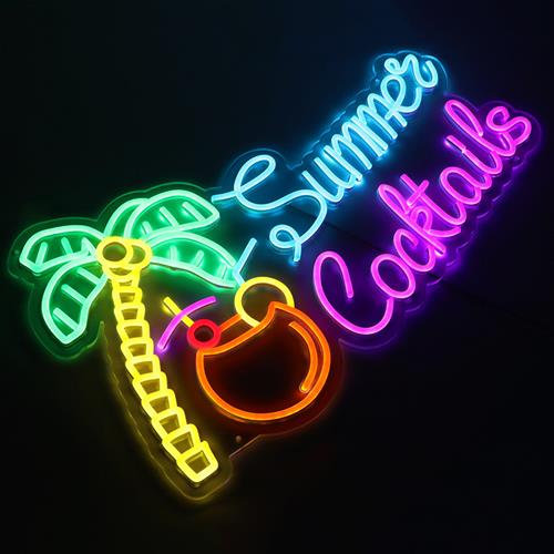 LED霓虹装饰灯户外酒吧字母灯创意造型灯亚克力板霓虹发光字