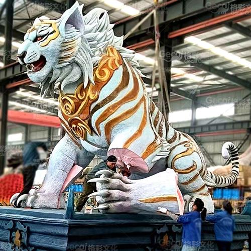 大型动物仿真模型雕塑麒麟景区广场商业开业摆件制作工厂