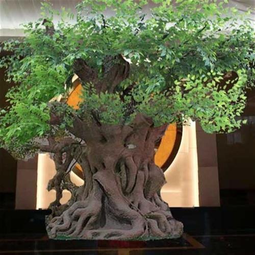 厂家供应节庆装饰树仿真榕树商场酒店景区内外观赏植物造型树道具