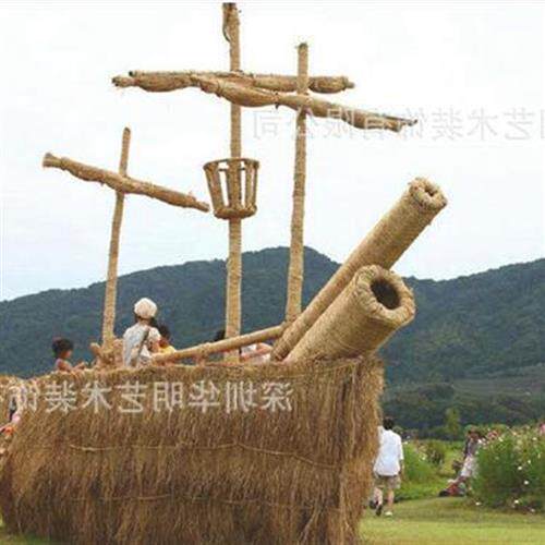 草编艺术干稻草稻草人工艺品雕塑稻草人动物卡通人物