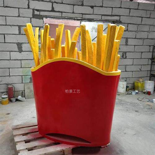 仿真食物小吃大型摆件公仔薯条模型玻璃钢雕塑美食假样模型摆件