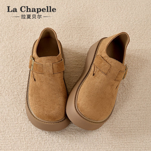 拉夏贝尔厚底勃肯鞋女2025秋季