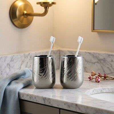 【官方正品】简约拉丝漱口牙刷杯