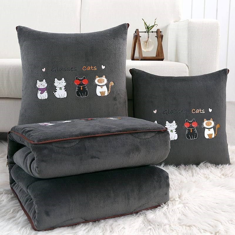 新抱枕被子两用冬季加厚枕头被二合一汽车载靠P垫办公室午睡毯子,居家布艺,抱枕被,淘宝优惠券,粉丝福利购,淘宝优惠卷