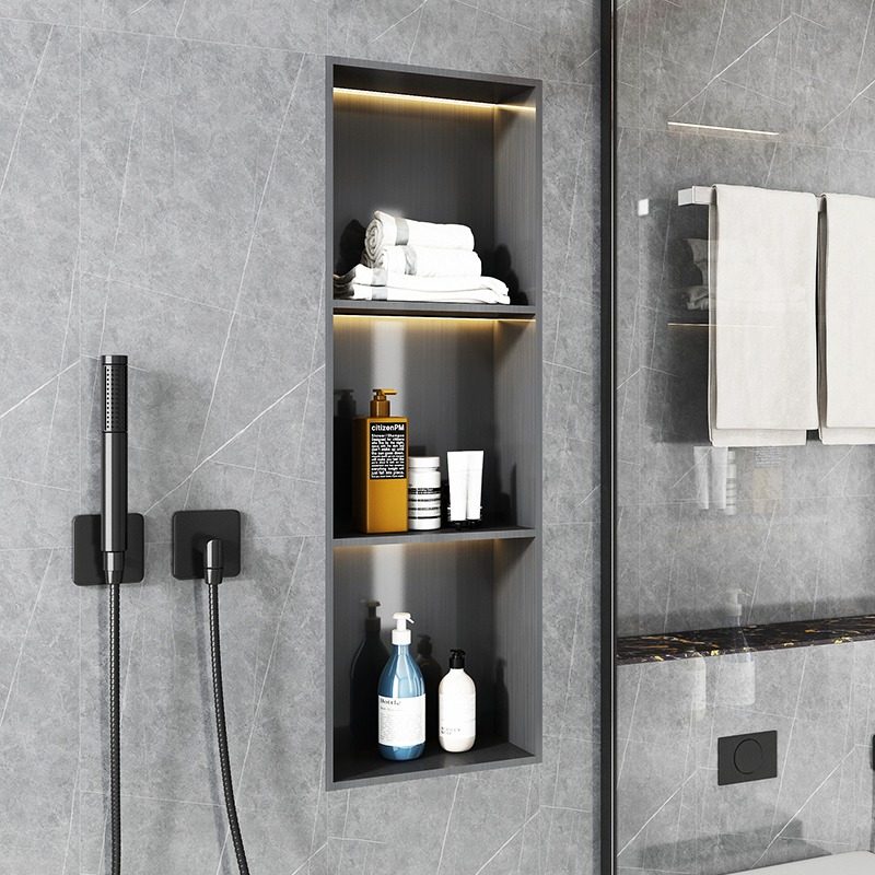 新不锈钢壁龛卫生间浴室金属电A视定制铝合金壁龛嵌入式柜成品置,家装主材,卫浴置物架,淘宝优惠券,粉丝福利购,淘宝优惠卷