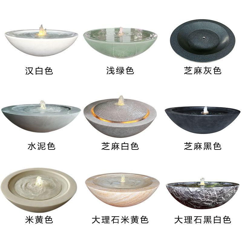 流水摆件喷泉水景观小品聚宝盆花园庭院简约循环水钵水系阳台会所