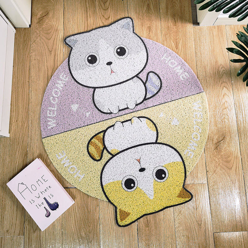 入户丝圈地垫卡通脚垫半圆形地毯门垫可裁剪进门口防滑垫舒适,居家布艺,家用脚垫,淘宝优惠券,粉丝福利购,淘宝优惠卷