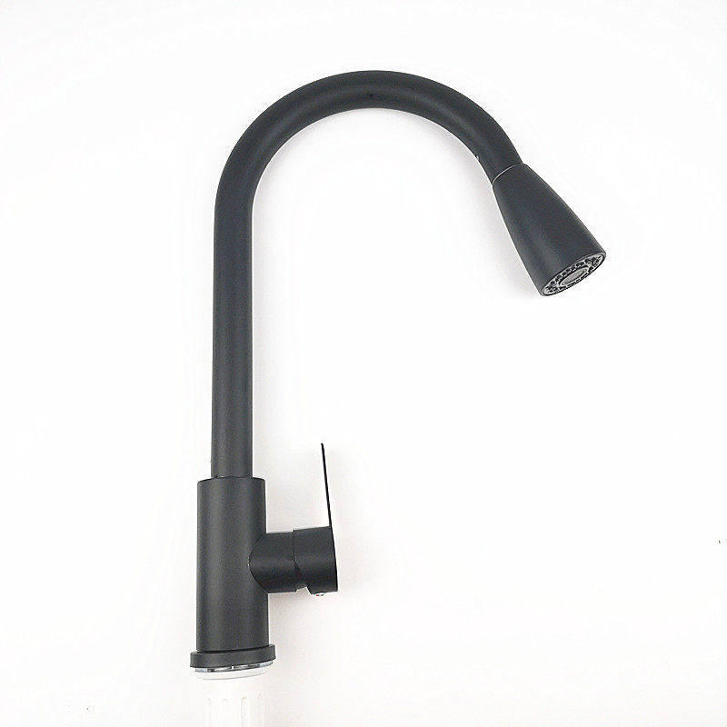 黑色不锈钢抽拉冷热厨房水龙头 不锈钢水槽混水抽拉洗菜盆水龙头,家装主材,厨房龙头,淘宝优惠券,粉丝福利购,淘宝优惠卷