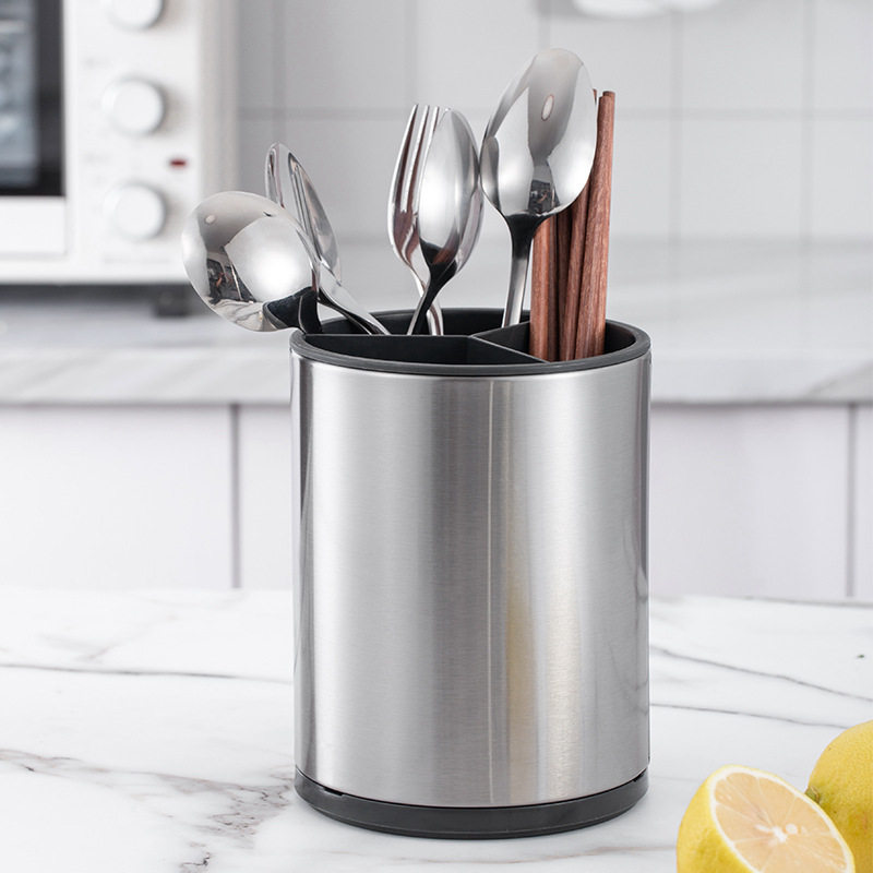 多功能不锈钢收纳架厨房沥水架圆筒可旋转刀叉筷子勺子厨具收纳,厨房/烹饪用具,抹布架/厨房清洁收纳架,淘宝优惠券,粉丝福利购,淘宝优惠卷