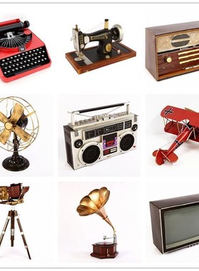 复古老式怀旧模型留声机收音机电话机照相L机摆件拍摄道具橱窗装