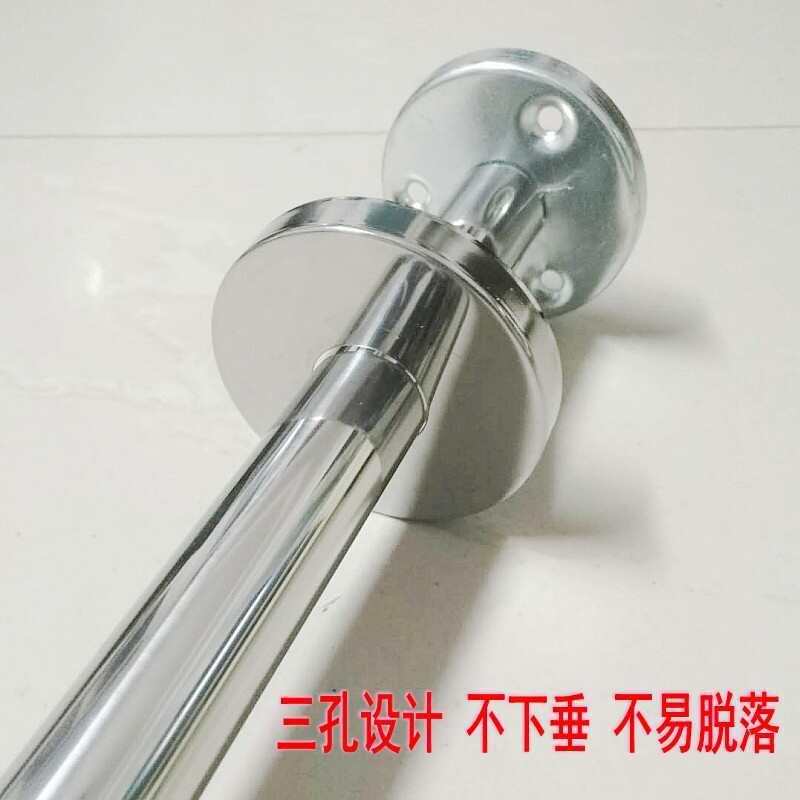 浴帘杆套装伸缩弧形卫生间淋浴房不锈钢半u型浴室架扇形L转角试衣