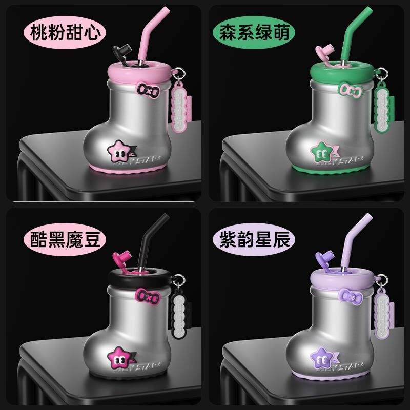 高颜值不锈钢保温杯创意水杯个性靴靴鞋子M水杯礼物盒可爱女生学