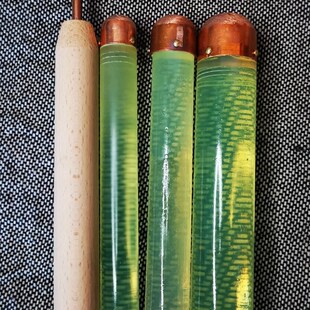 适用龙晶匕首砸黑l曜石铜棒打石器工具打石刀工具石器时代紫铜棒