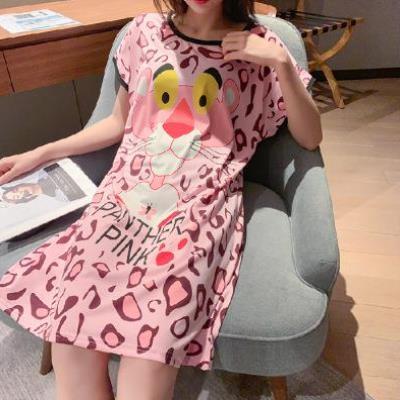 长款儿童睡衣网红风小女孩垫带睡裙的穿印花家居服胸ins2023可外