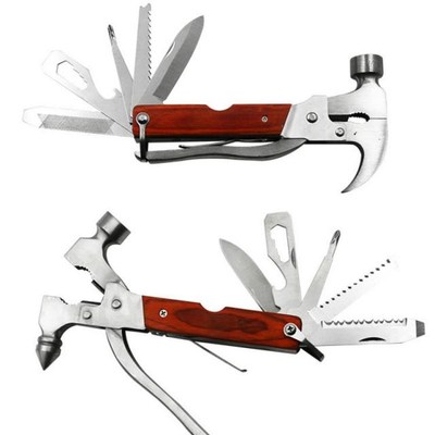 1PC18 In 1 Multifunction Axe Hammer OutdoorO Camping Surviva